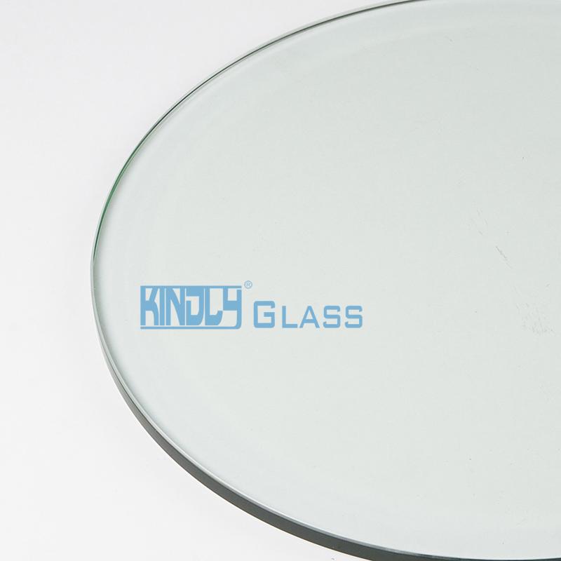Clear Tempered Round Table Glass with bevel edge